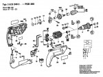 Bosch 0 603 246 803 Psb 380 Percussion Drill 220 V / Eu Spare Parts